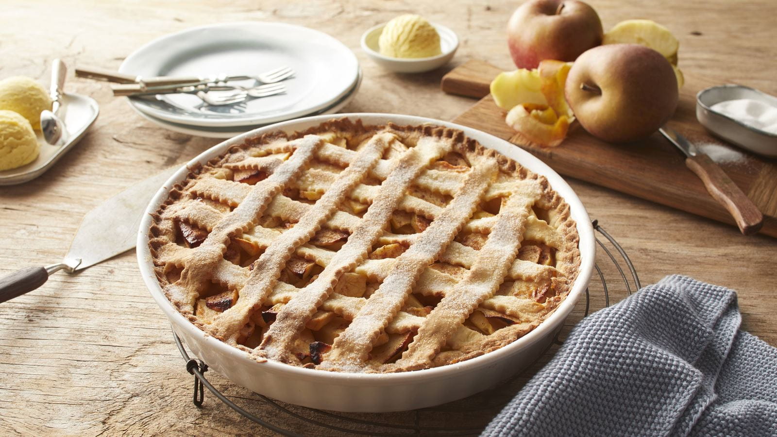 recipe image Gedeckter Apfelkuchen "Lattice"