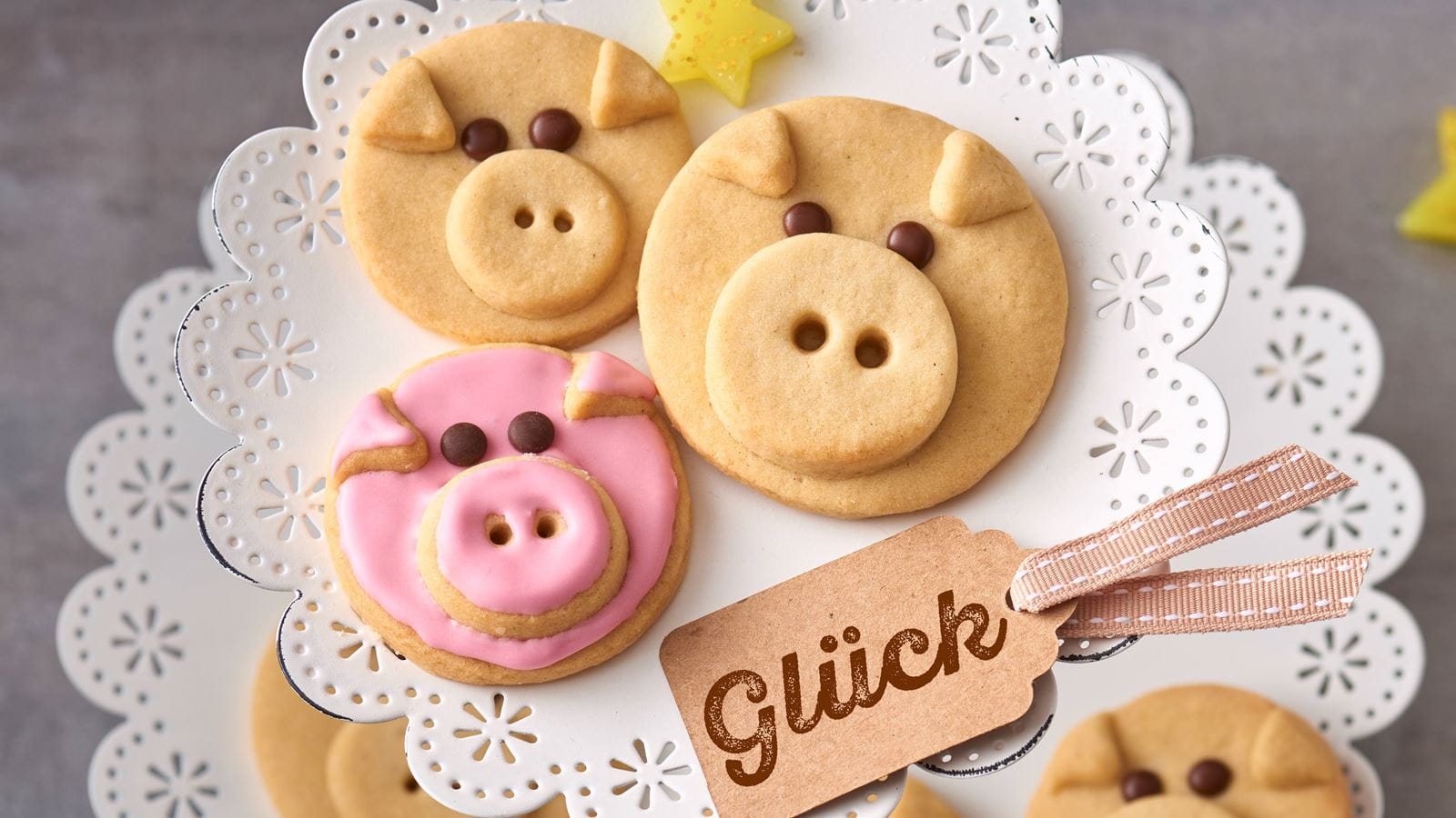 recipe image Glücksschweinchen Kekse