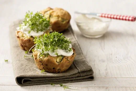 recipe image Zucchini-Schafskäse-Muffins Bubikopf