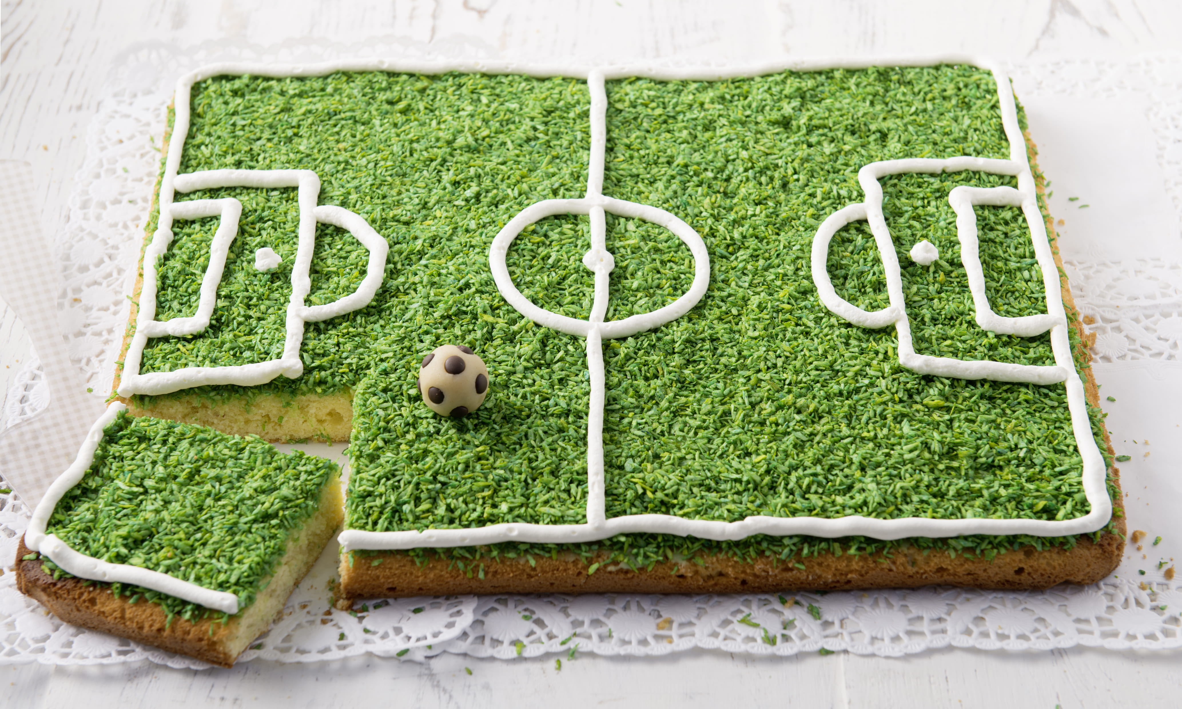 Fußball Fondant Torte / Soccer Ball Cake / Motivtorte, Anleitung 